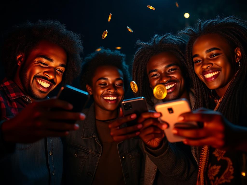 MzansiPlay players winning airtime rewards on their phones